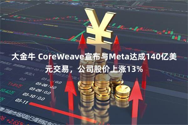 大金牛 CoreWeave宣布与Meta达成140亿美元交易，公司股价上涨13%